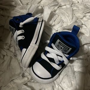 Black and royal converse